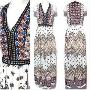 Multi Color Peek Waist Maxi Dress SZ 7/8 like SZ 6